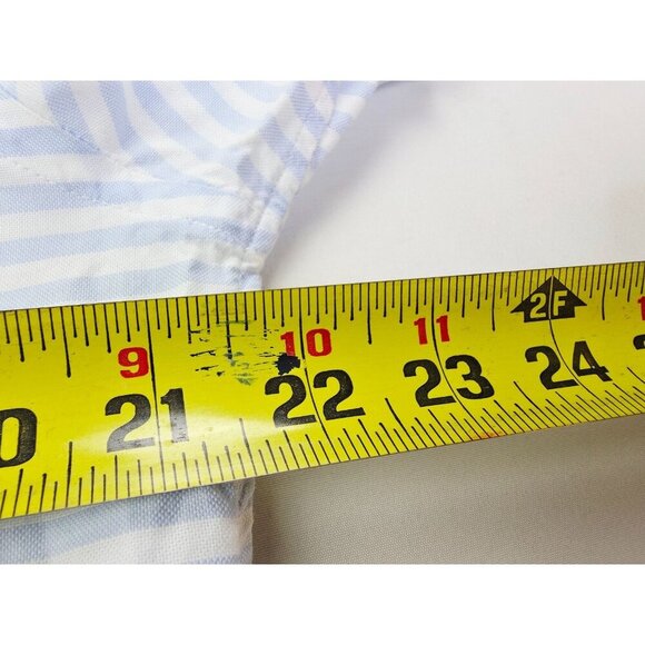 Jack Spade Sz Medium Mens Blue White Stripe Button Down Long Sleeve Cotton Shirt - Picture 2 of 9